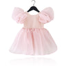 Dolly by Le Petit Tom DollyPink Dolly World V-Back Puff Sleeve Organza Tutu Klänning