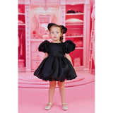 Dolly by Le Petit Tom Black Dolly World V-Back Puff Sleeve Organza Tutu Klänning