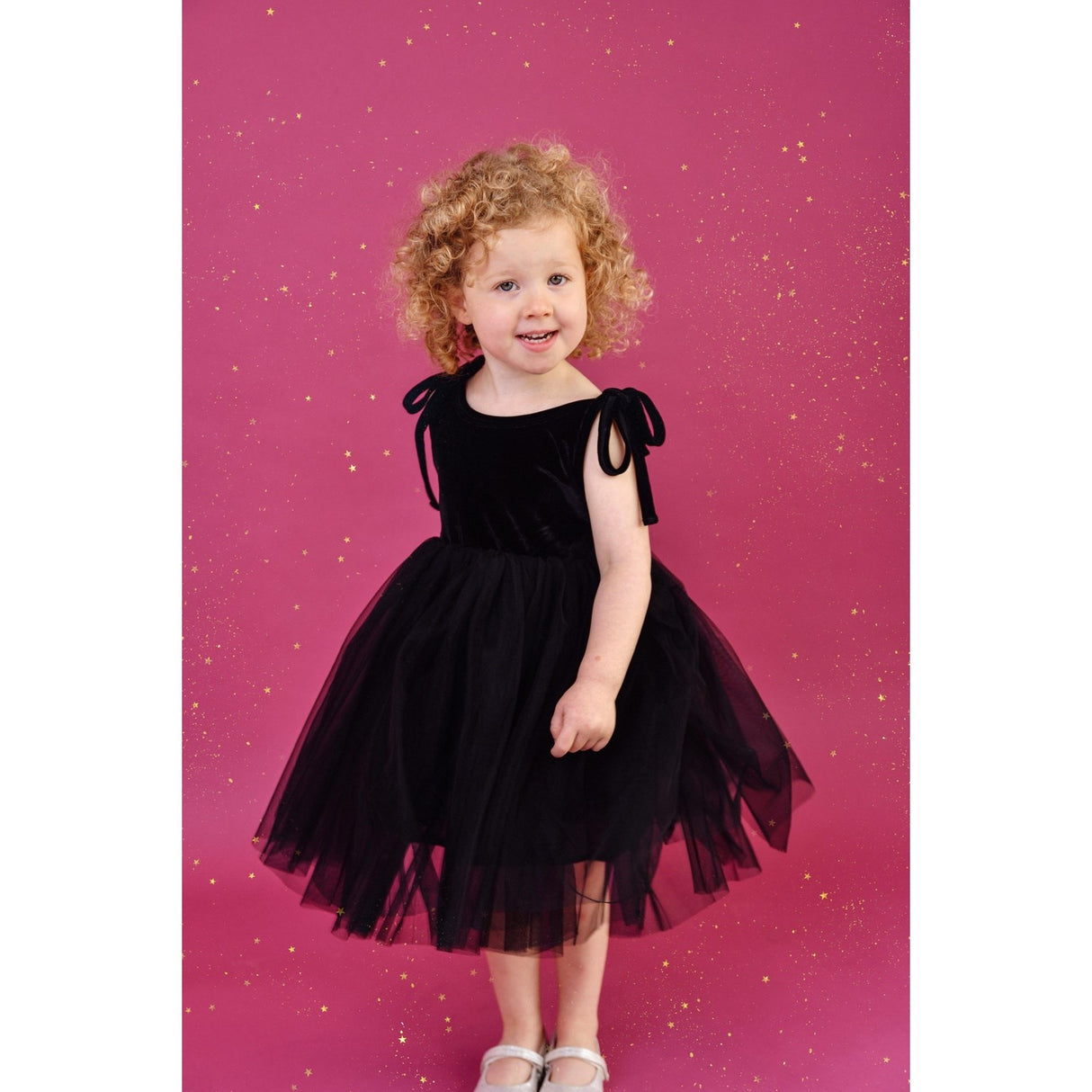 Dolly by Le Petit Tom Black Dolly Universe Velvet Cosmic Strings Tutu Klänning