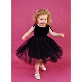 Dolly by Le Petit Tom Black Dolly Universe Velvet Cosmic Strings Tutu Klänning