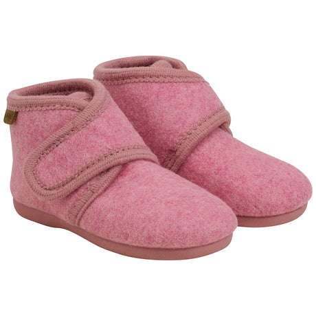 En Fant Wild Rose Wool Booties Kardborreband