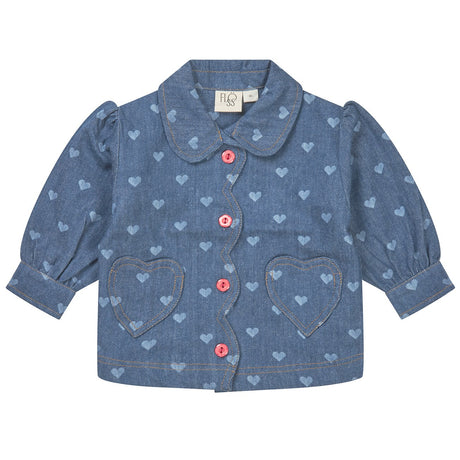 Flöss Blå Denim/Hjärtan Lollo Overshirt