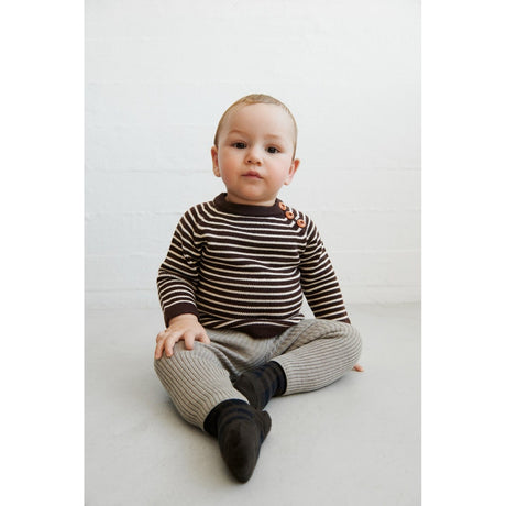 FUB Mocca/Ecru Baby Sweater