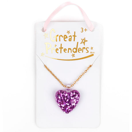 Great Pretenders Boutique Glitter Hjärta Halsband