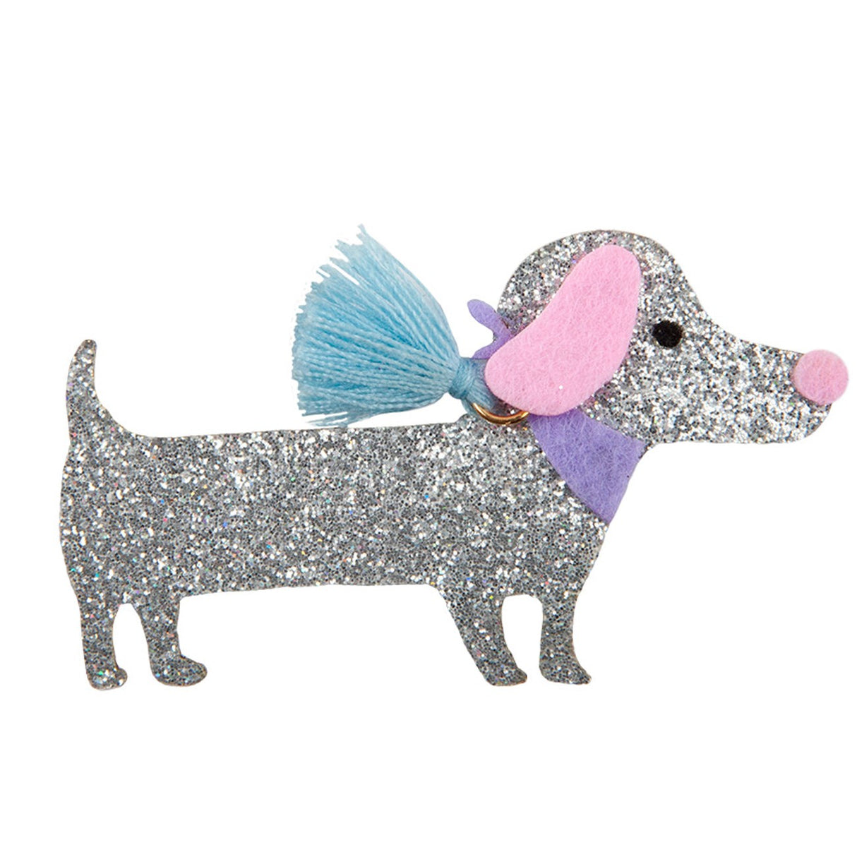 Great Pretenders Boutique Dachshund Hairclip Silver