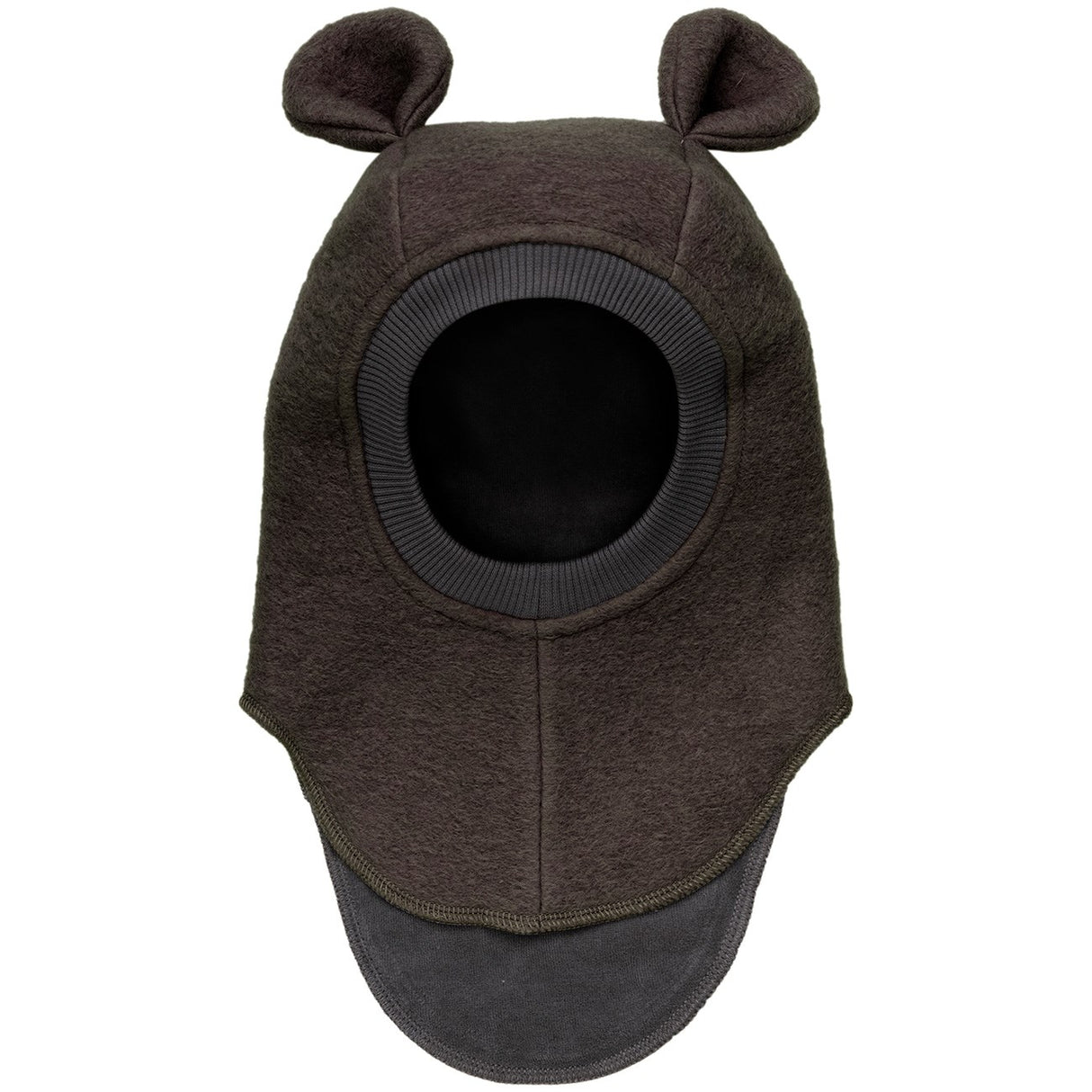 Huttelihut Dark Brown Melange Balaclava Öron Ull