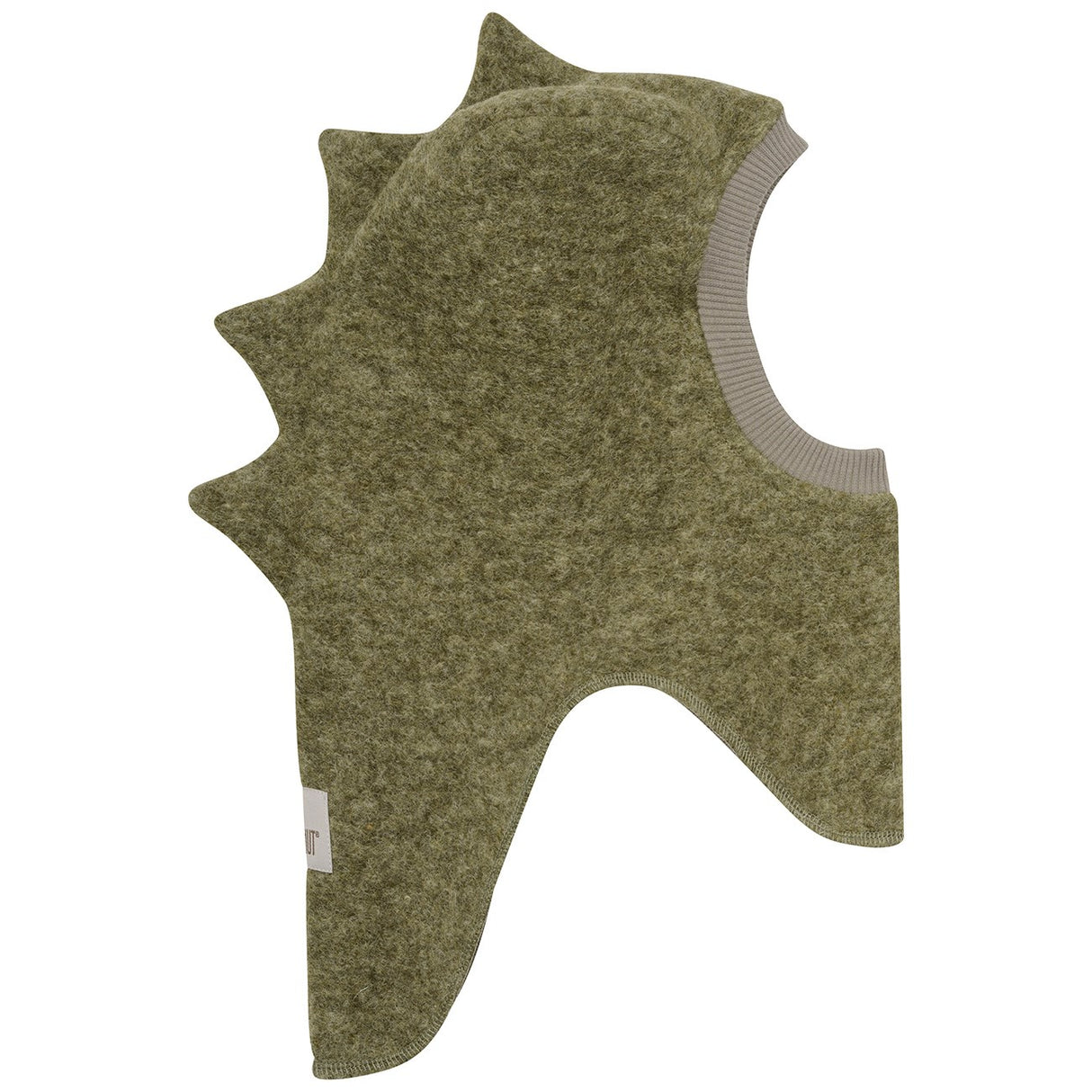 Huttelihut Deep Lichen Green Balaclava Trianglar Ull