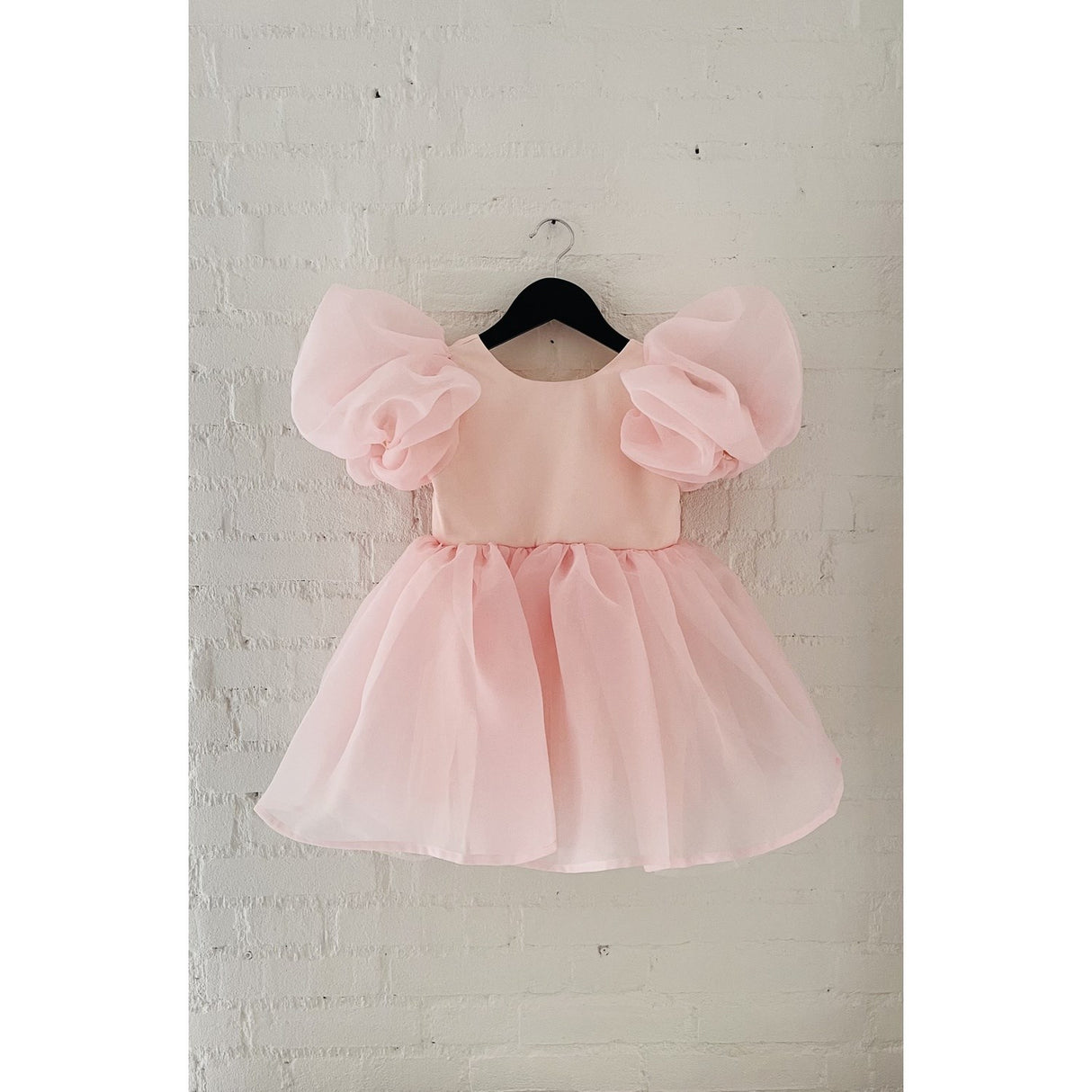 Dolly by Le Petit Tom DollyPink Dolly World V-Back Puff Sleeve Organza Tutu Klänning