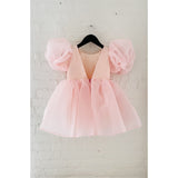 Dolly by Le Petit Tom DollyPink Dolly World V-Back Puff Sleeve Organza Tutu Klänning