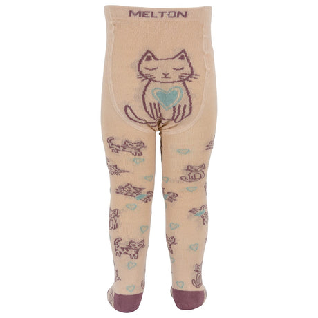 MELTON Ivory Cream Cat love strumpbyxor 2