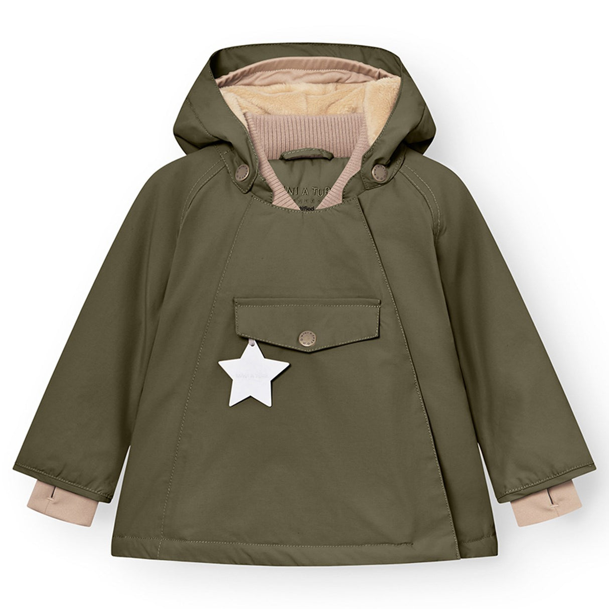 Mini A ture Olive night Wang Fleece Vinterjacka