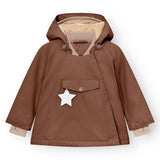 Mini A ture Rootbeer brun Wang Fleece Vinterjacka