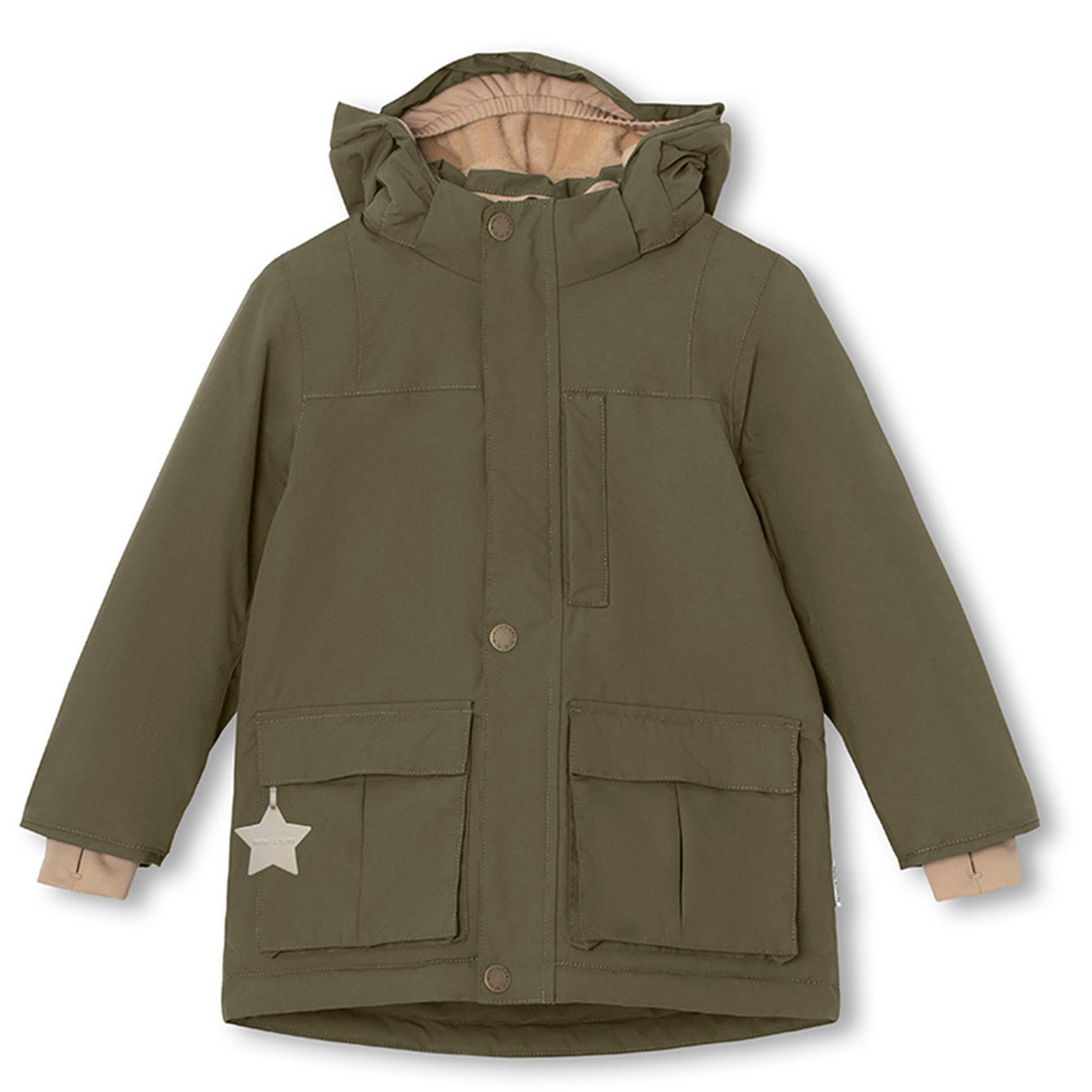 Mini A ture Olive night Kastorio Fleece Vinterjacka