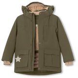 Mini A ture Olive night Kastorio Fleece Vinterjacka