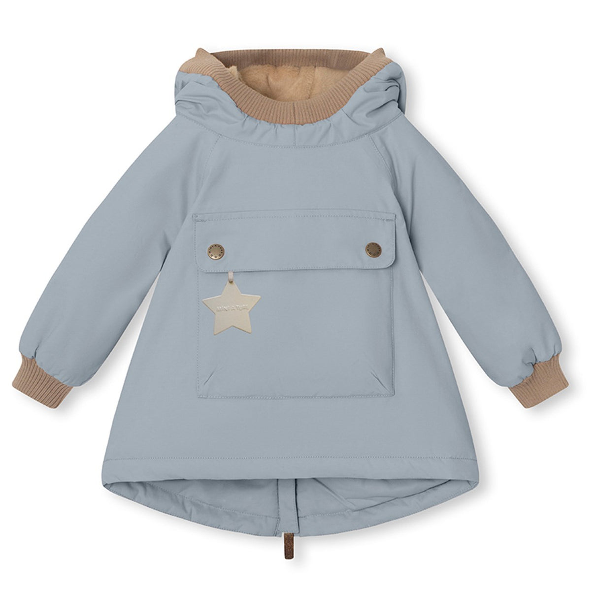 Mini A ture Citadel Blue Baby Wen Fleece Anorak