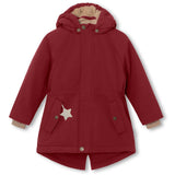 Mini A ture Röd Merlot Vikania Fleece Vinterjacka