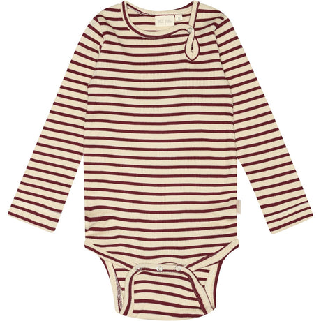 Petit Piao Dark Cherry/Dark Off White Body Modal Striped