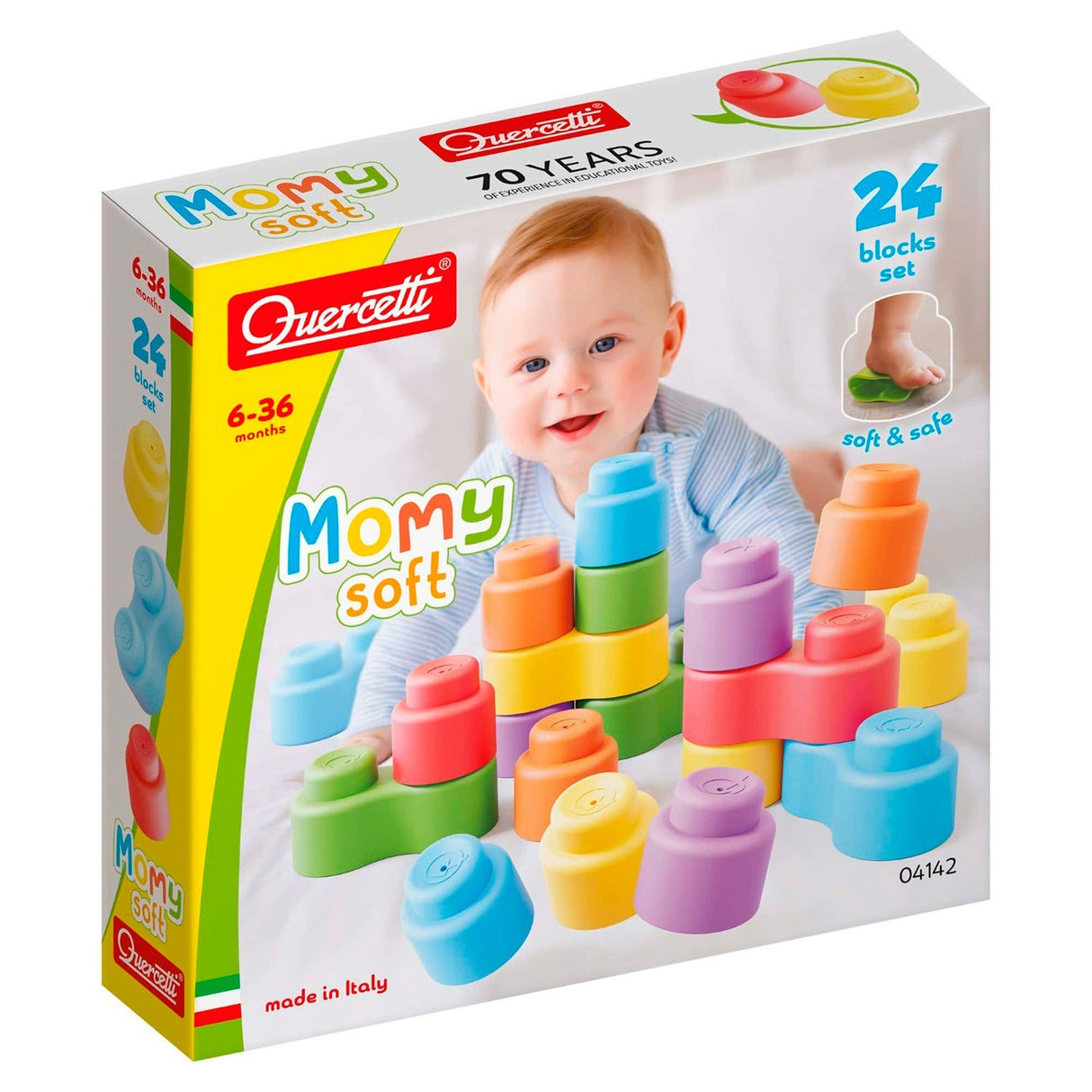 Quercetti Momy Soft 24 Mjuka tegelstenar