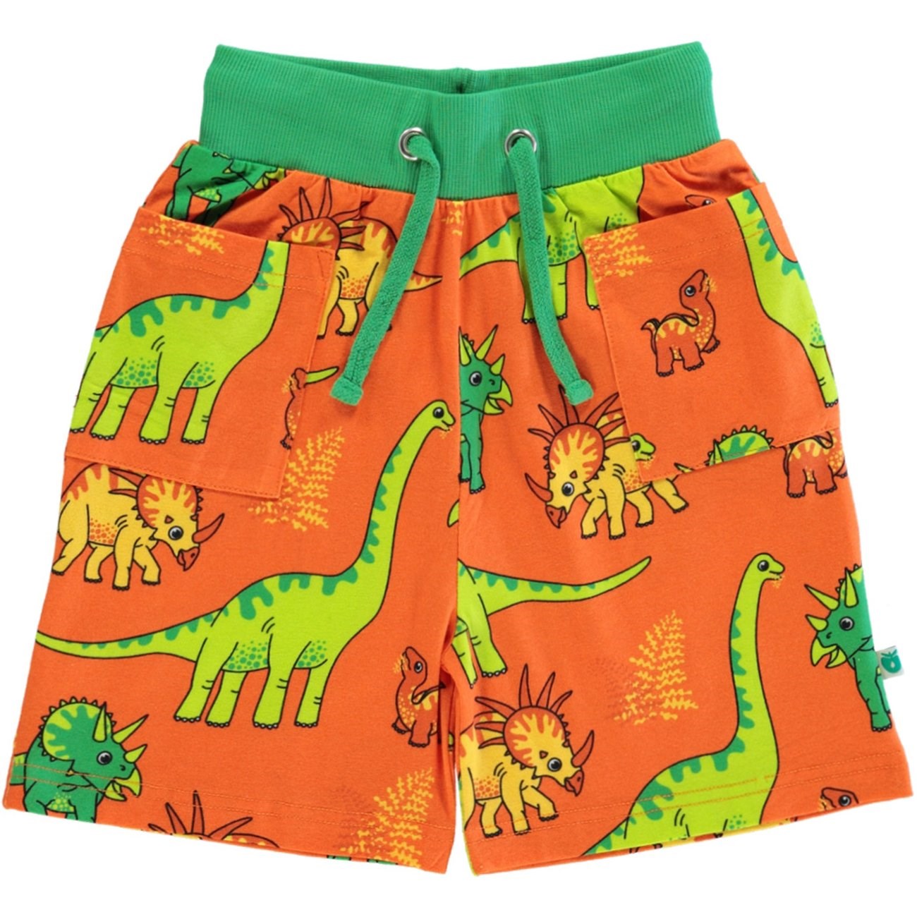 Småfolk Orange Shorts Med Dinosaurie