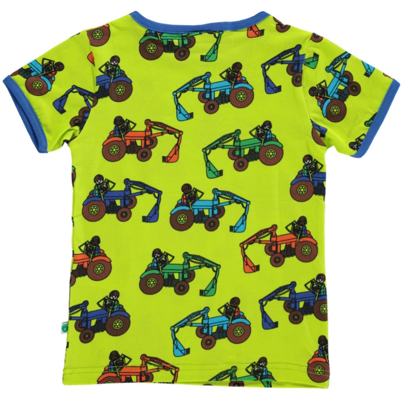 Småfolk Bright Green T-shirt Med Traktorer 5