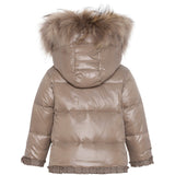 Ver De Terre Featherlight Bebis Girls Jacka m. Päls Caramel