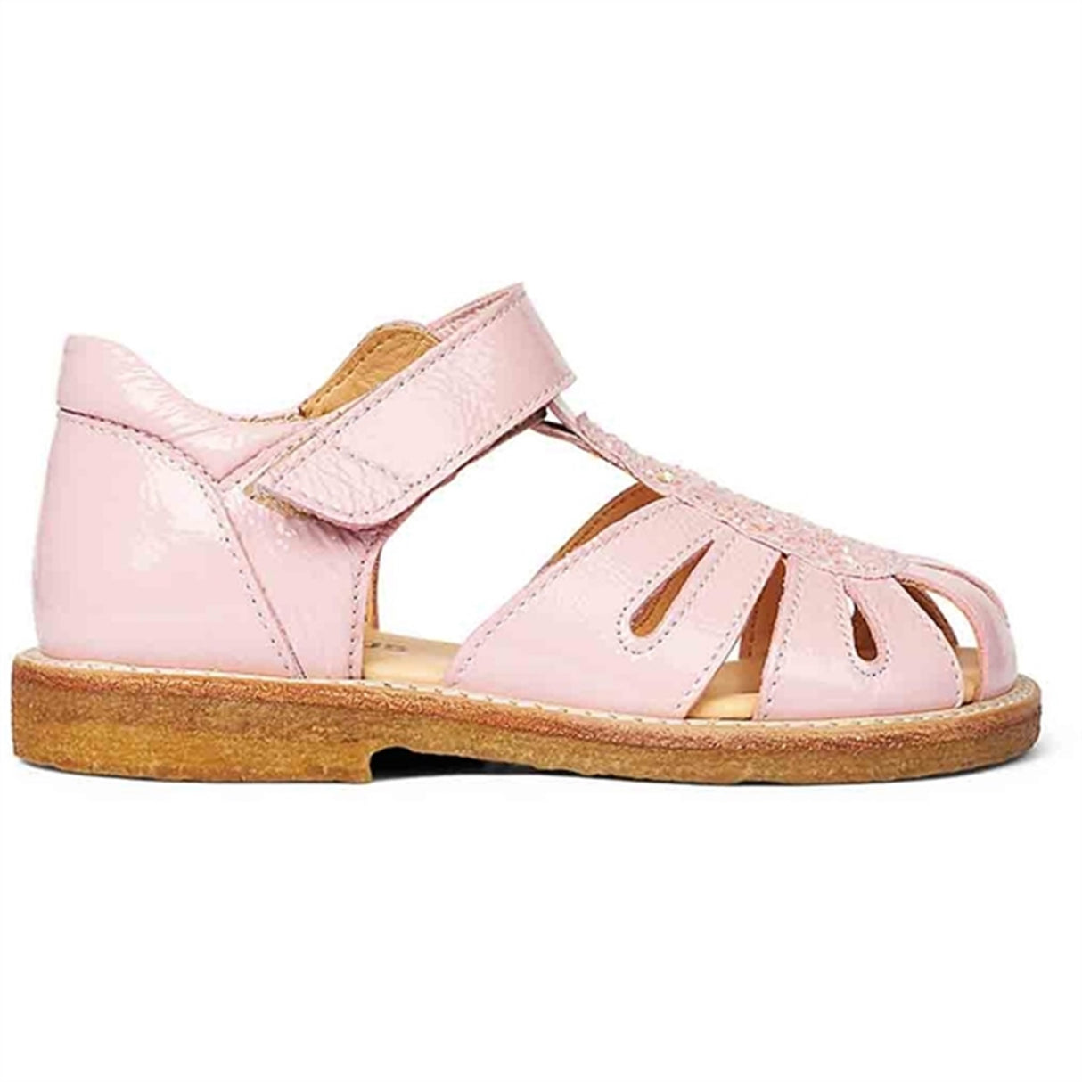 Angulus Sandal M. Kardborreband Peach/Peach Glitter 2