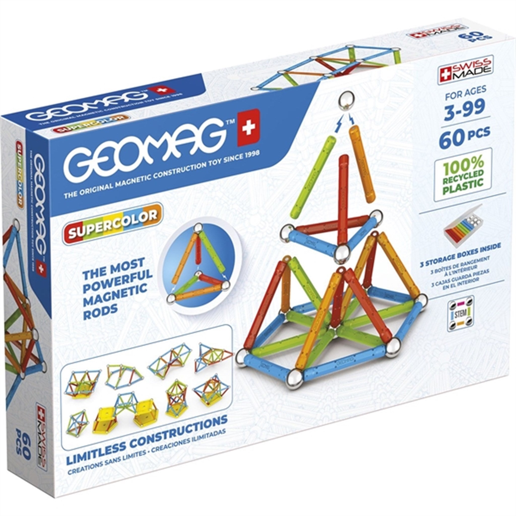 60 Pieces Classic Color high quality Geomag