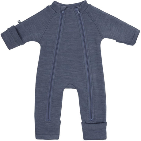 Smallstuff Ull Onesies med Dragkedja Denim Melange