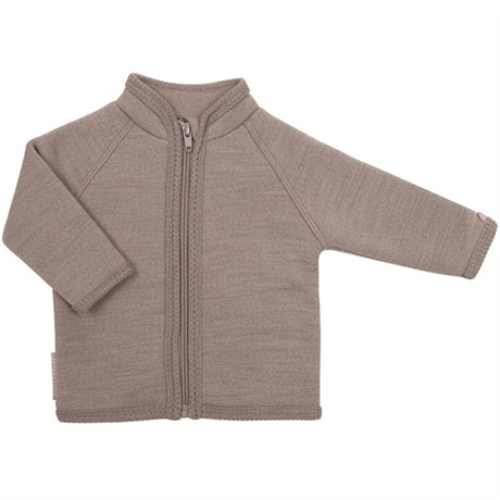 Smallstuff Ull Cardigan med Dragkedja Soft Powder