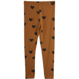 Mini Rodini Basic Hearts Brown Leggings