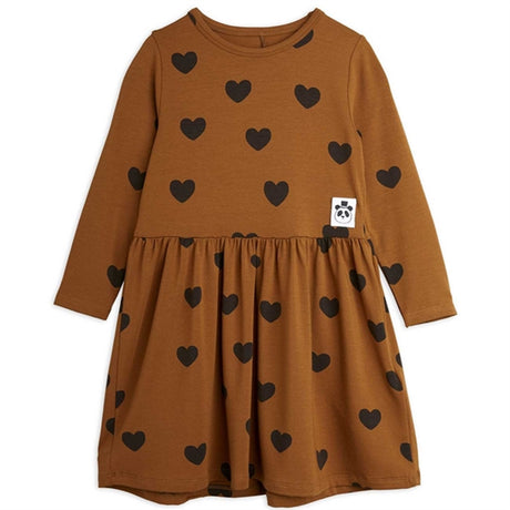 Mini Rodini Basic Hearts Brown Kjole