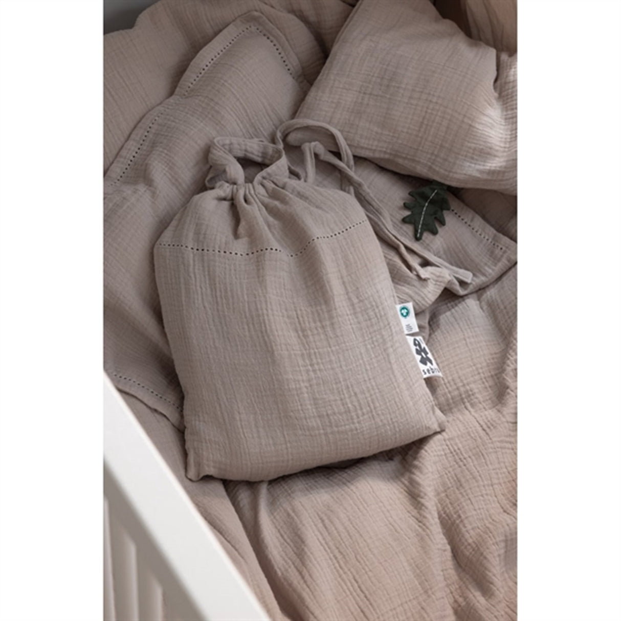 Sebra Sängkläder Musselin Seabreeze Beige 8