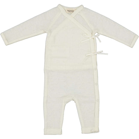 MarMar New Born Wool Pointelle Natural Rula Onesies