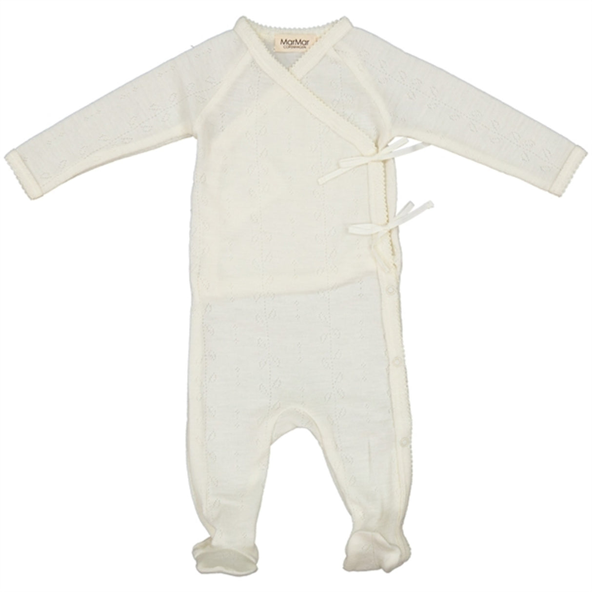 MarMar New Born Wool Pointelle Natural Rubetta Body