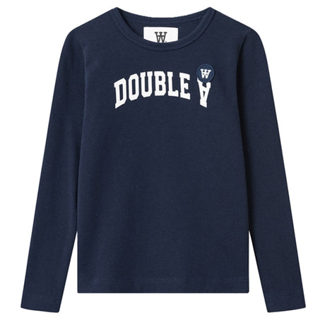 Wood Wood Navy Kim Arch Logo Tröja