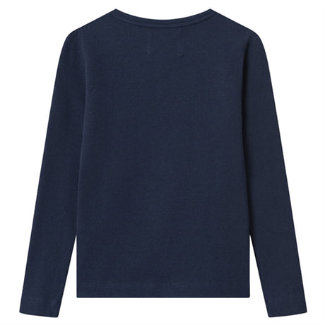 Wood Wood Navy Kim Arch Logo Tröja