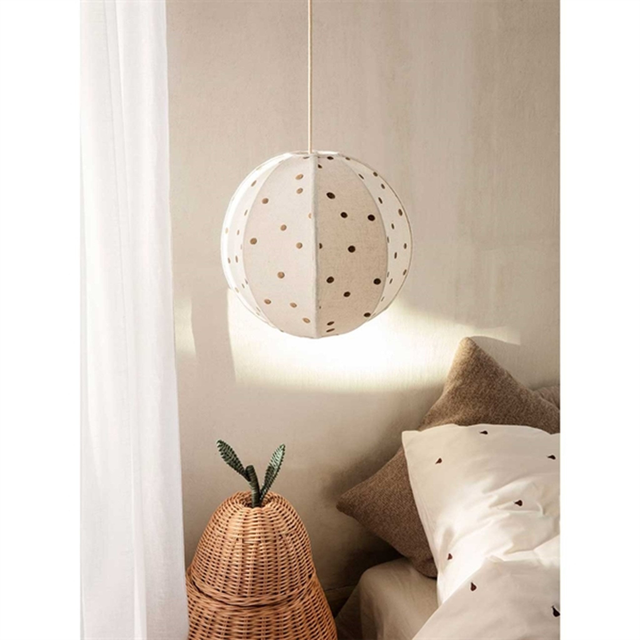 Ferm Living Lampskärm Dots Embroidered Textile 2