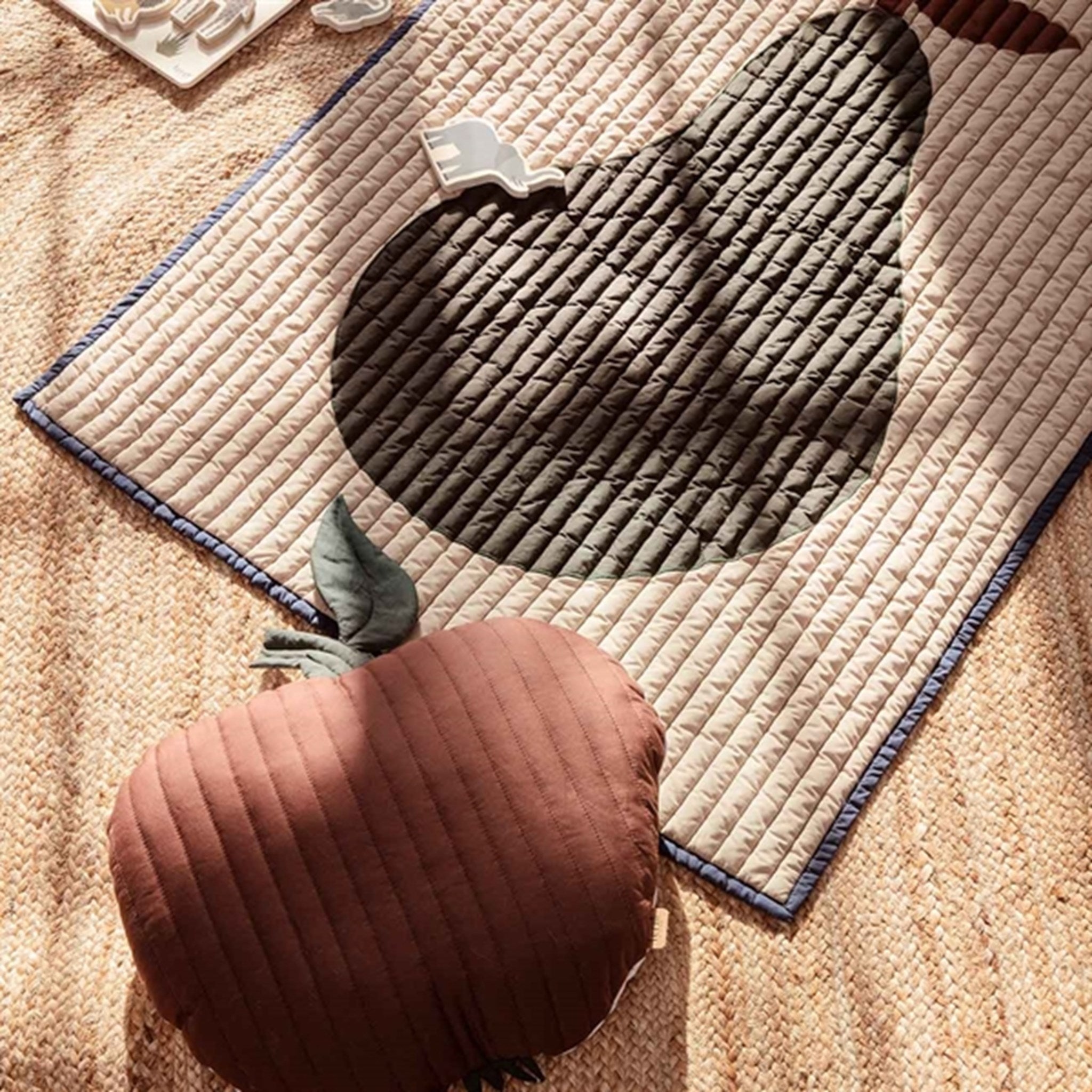 Ferm Living Apple Quilted Cushion Cinnamon 4