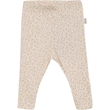 Minymo Pink Champagne Leggings AOP Rib