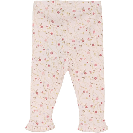 Minymo Pink Dogwood Leggings AOP Rib