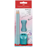 Faber-Castell Sparkle 2 Pennor, Suddgummi, Pennvässare - Turkos