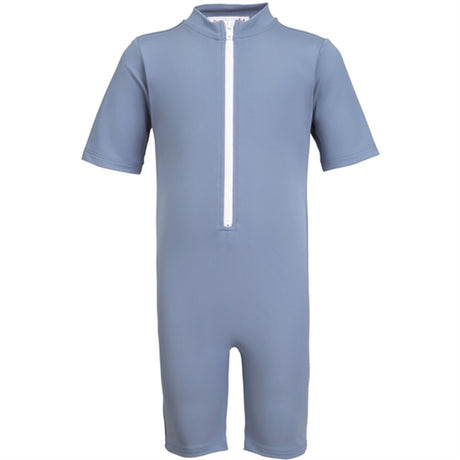 Petit Crabe Petrol Noe Onesies m. Dragkedja