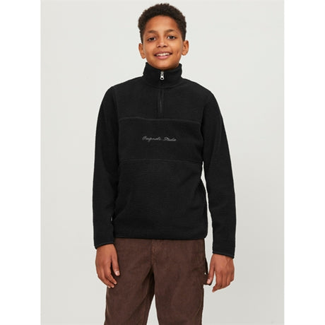 Jack & Jones Junior Black Hays Halfzip Fleece Jacka 2