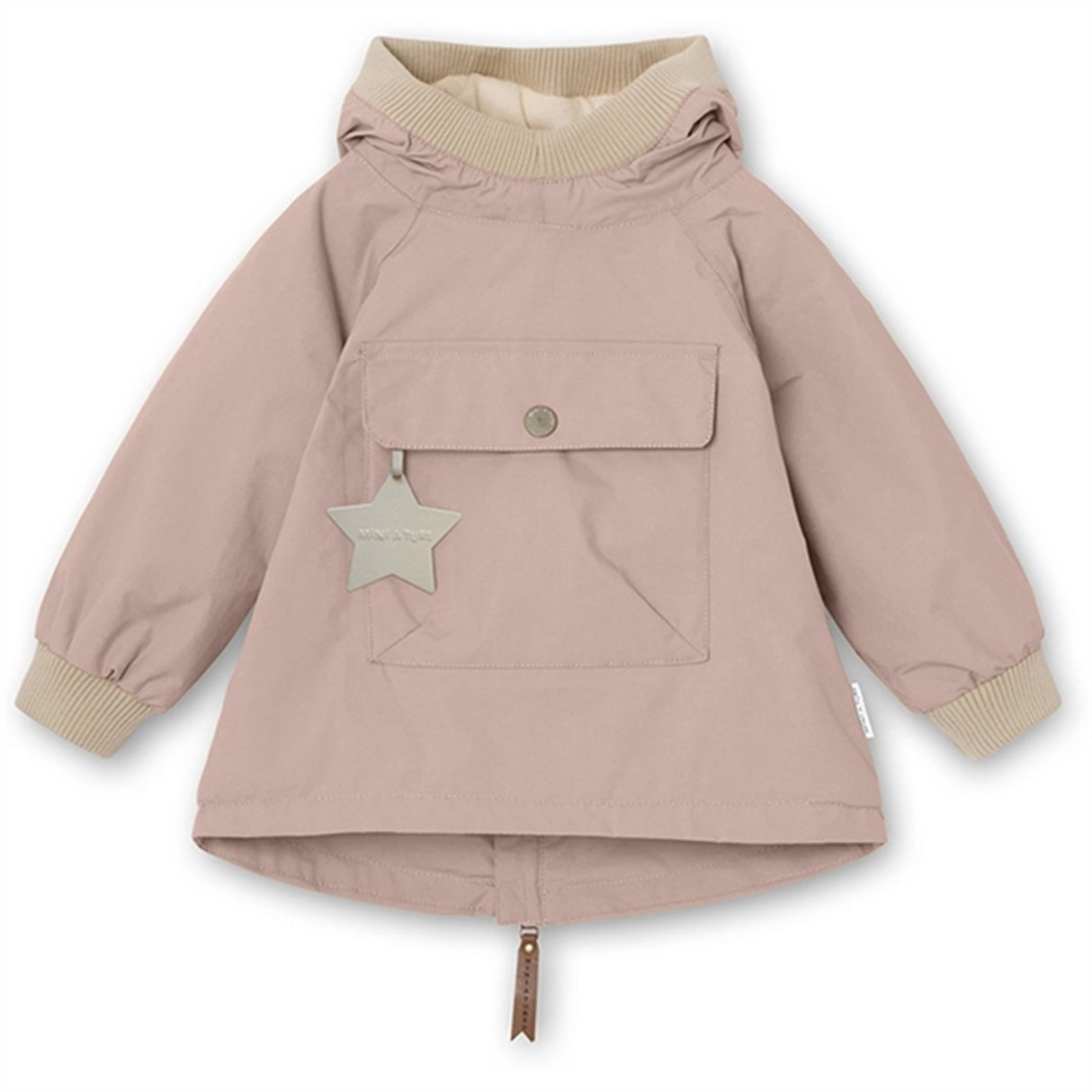 MINI A TURE Baby Vito Forårs Anorak m/Fleece Foer Rose Smoke