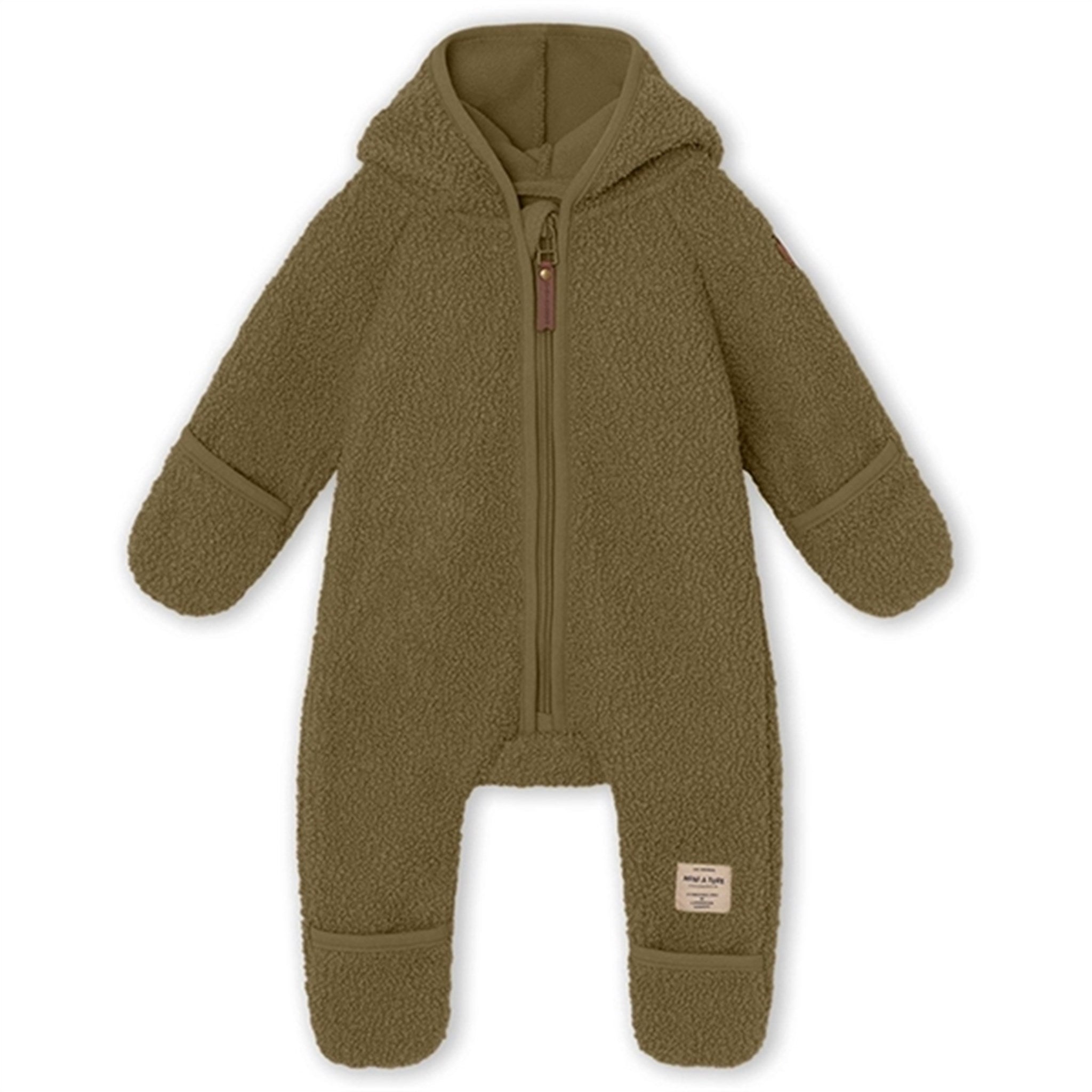 MINI A TURE Adel Teddy Fleece Overall Capers Green