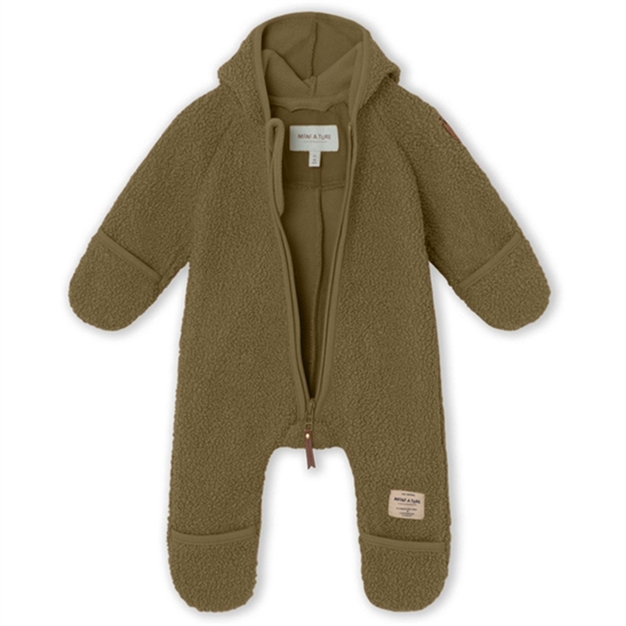 MINI A TURE Adel Teddy Fleece Overall Capers Green 2