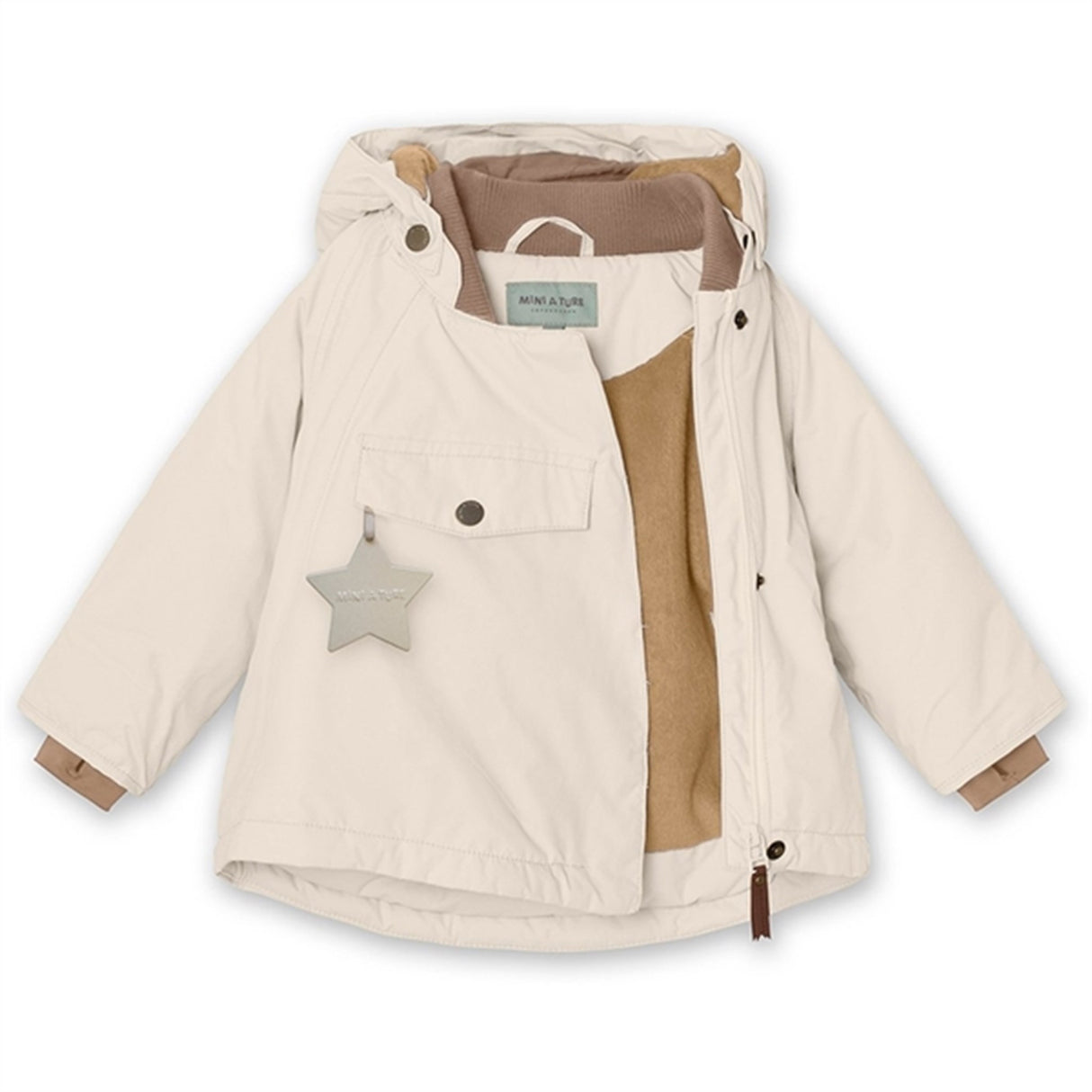 MINI A TURE Wang Fleece Vinterjacka Angora Cream 3