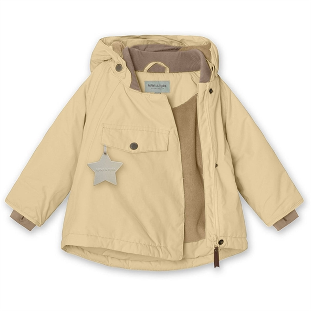 MINI A TURE Wang Fleece Vinterjacka Semolina Sand 4