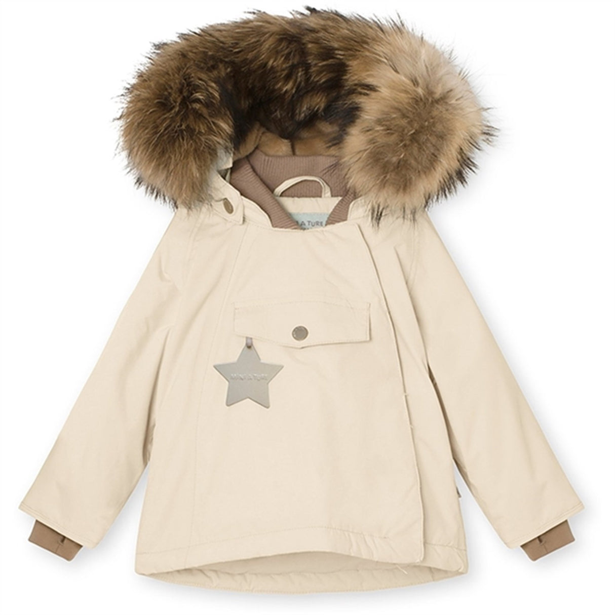 MINI A TURE Wang Fleece Fur Vinterjacka Angora Cream