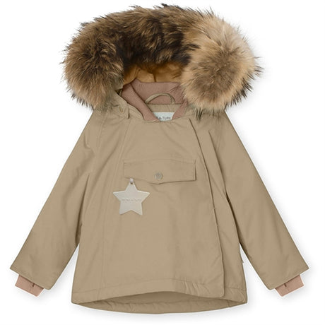 MINI A TURE Wang Fleece Fur Vinterjacka Savannah Tan